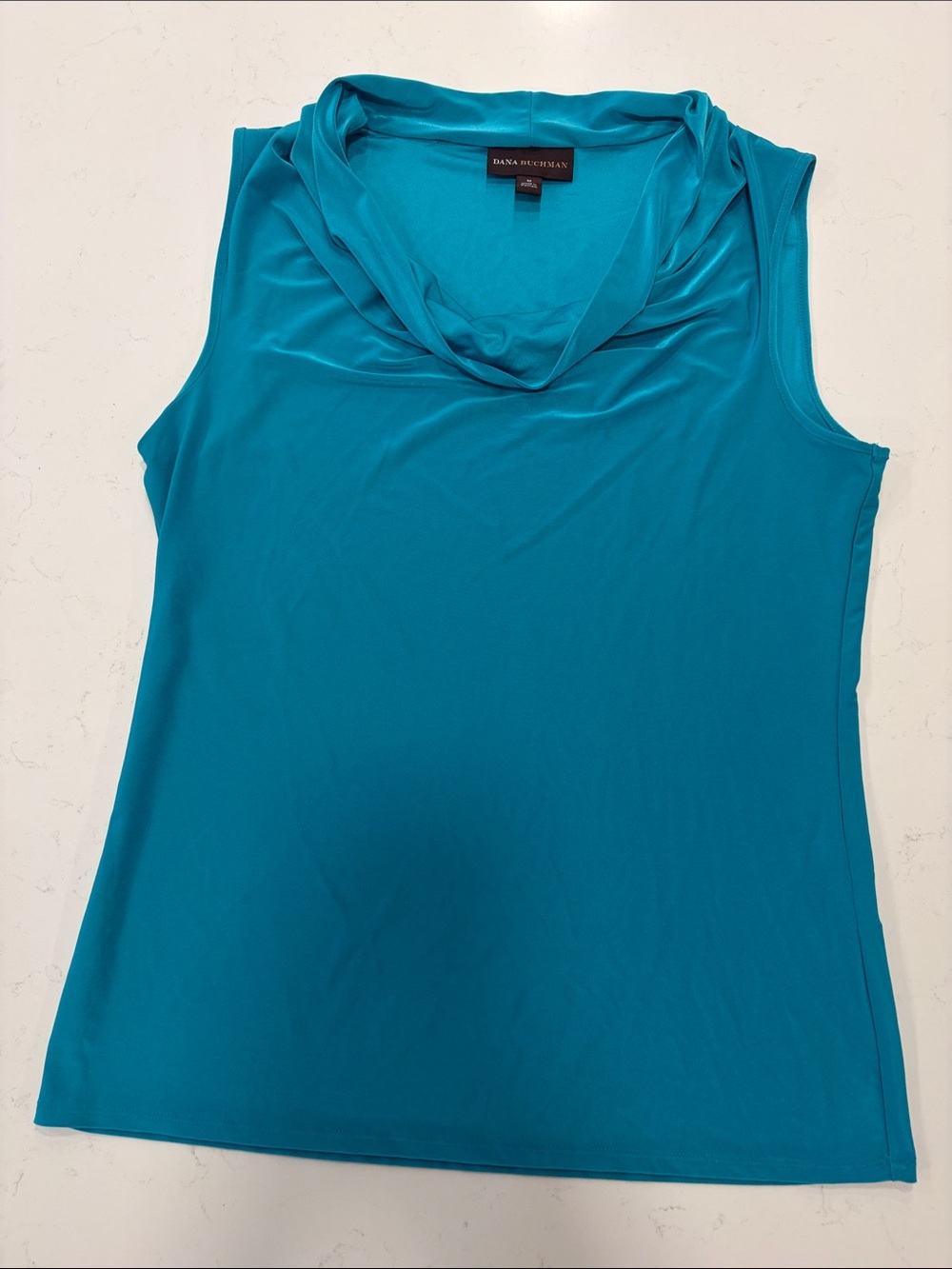Dana Buchman Teal Sleeveless Cowl Neck Camisole